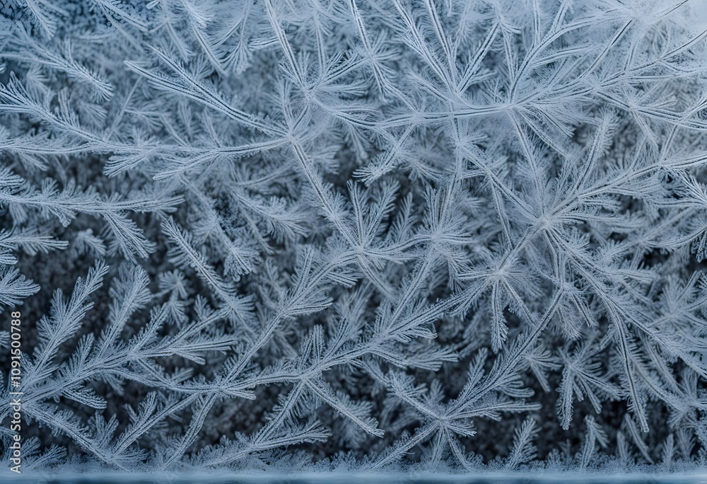 Frosty ice patterns on a cold car windshield, AI Generated Frosty ice patterns on a cold car windshield, AI Generated