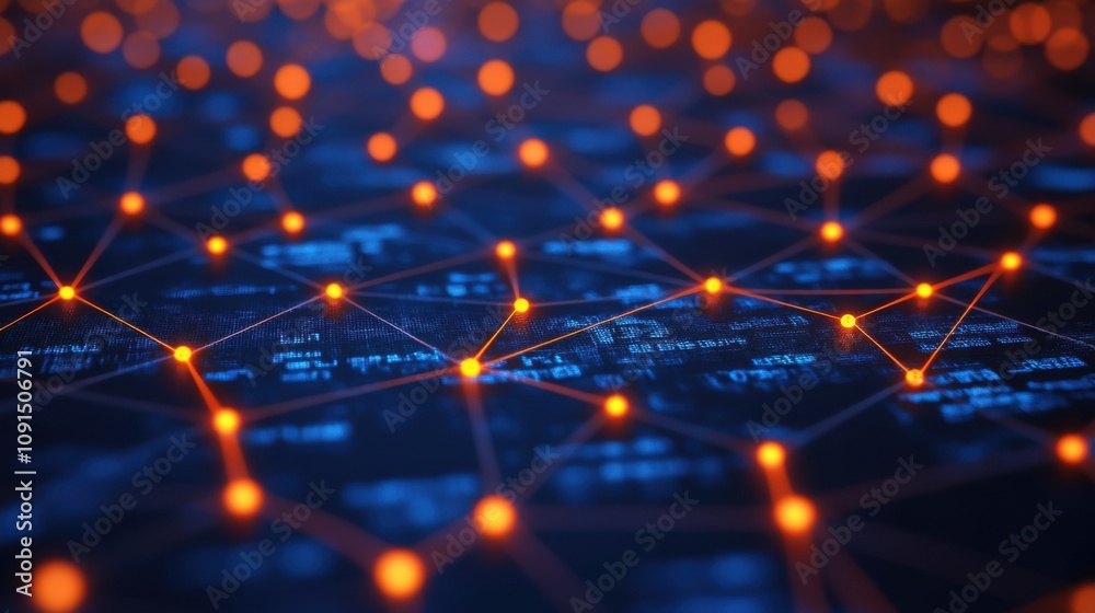 Fototapeta premium Abstract Concept of Digital Network Connections