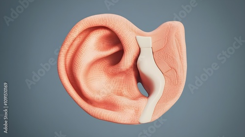 Human Ear Anatomy 3D Model photo