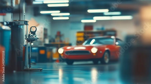 Wallpaper Mural Out-of-focus auto repair center view.

 Torontodigital.ca