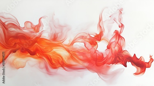 Abstract Red And Orange Swirling Smoke Design