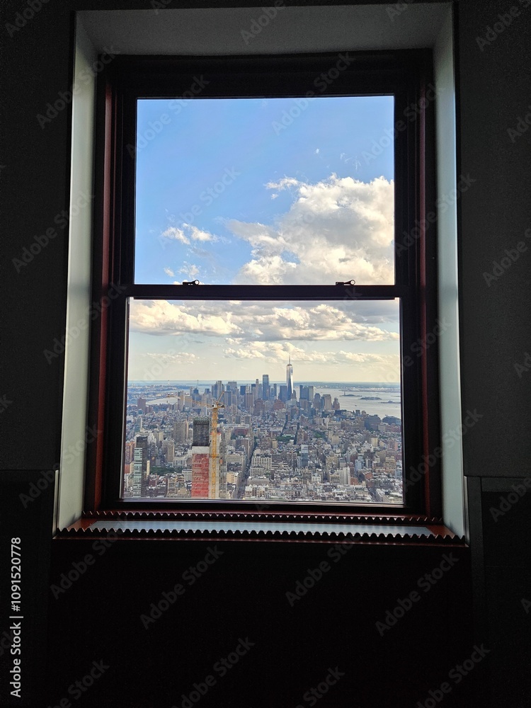 Fototapeta premium window in the sky, views of NYC