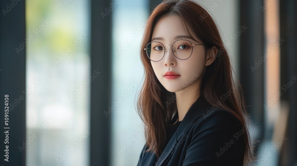 Fototapeta premium Portrait of a Woman in Glasses
