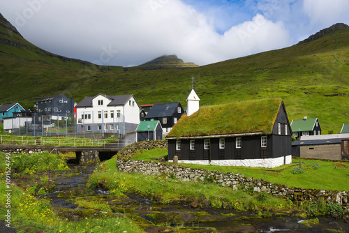 Funningur Church in the vil...