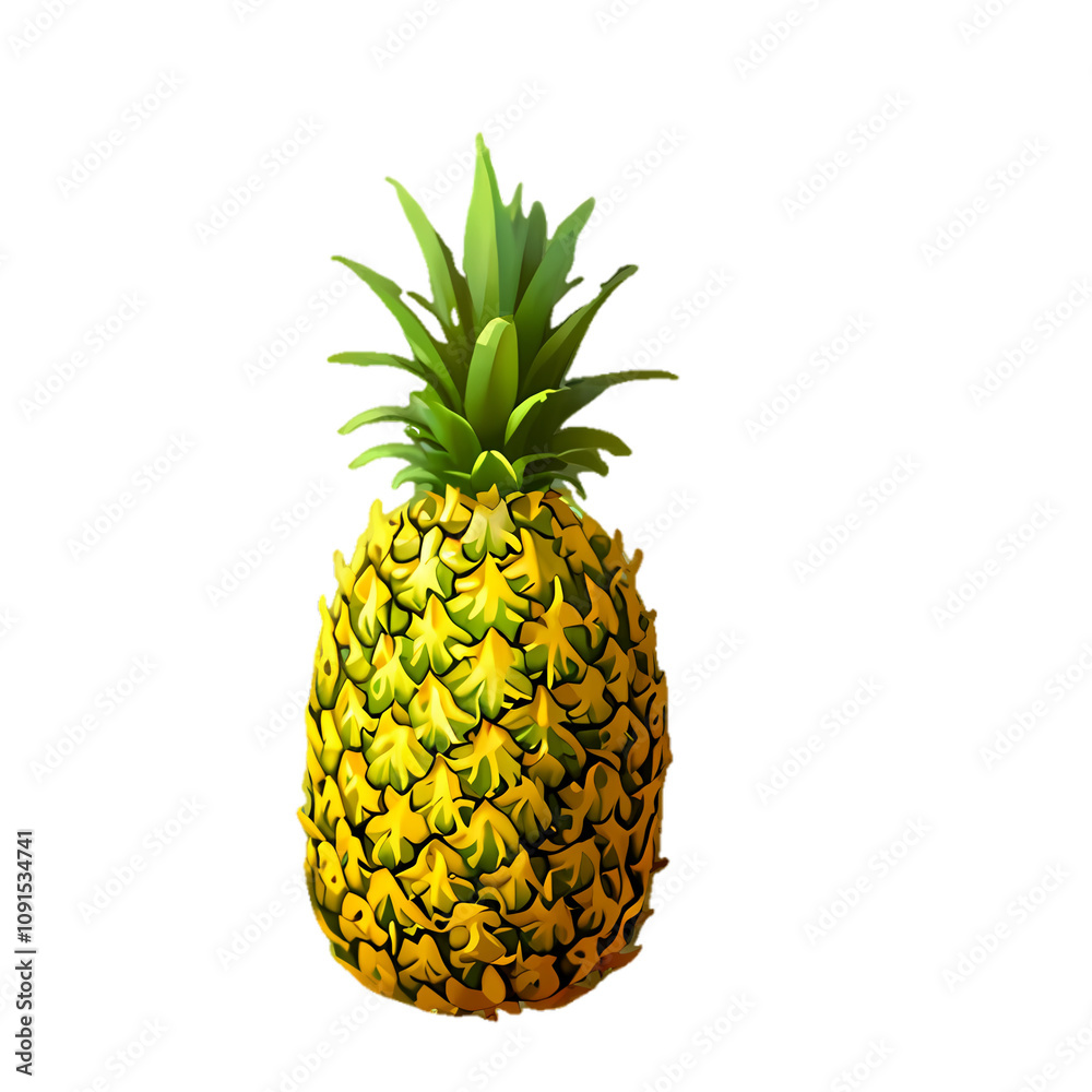 Obraz premium Pineapple on transparent background
