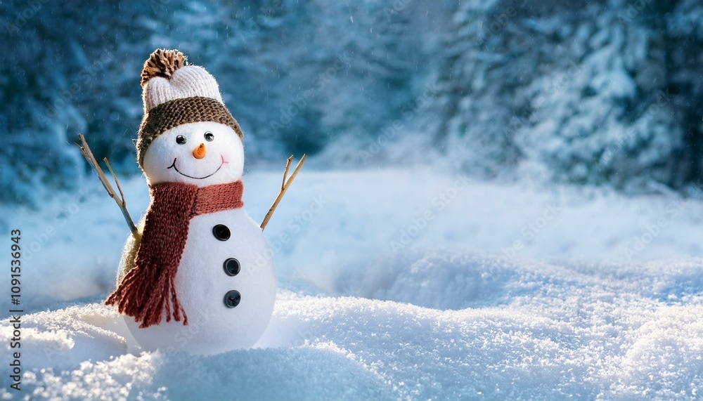 Obraz premium christmas snow man