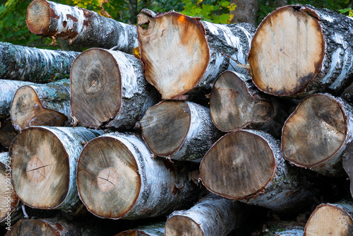 Fototapeta Naklejka Na Ścianę i Meble -  pnie brzozy