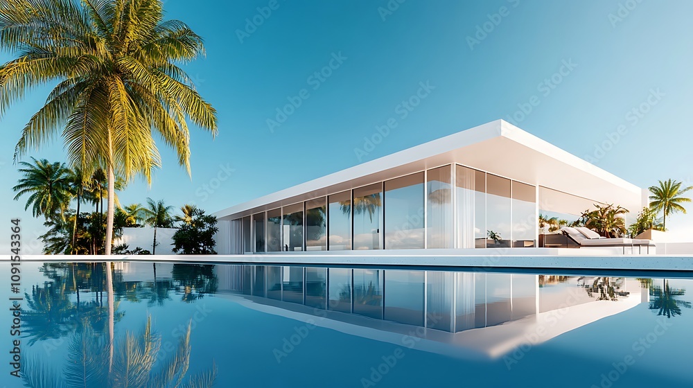 Fototapeta premium Luxurious Minimalist Interiors with Natural Elements and Modern Design