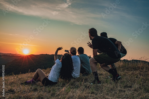 Sunset Downhill MTB Adventure with Friends photo