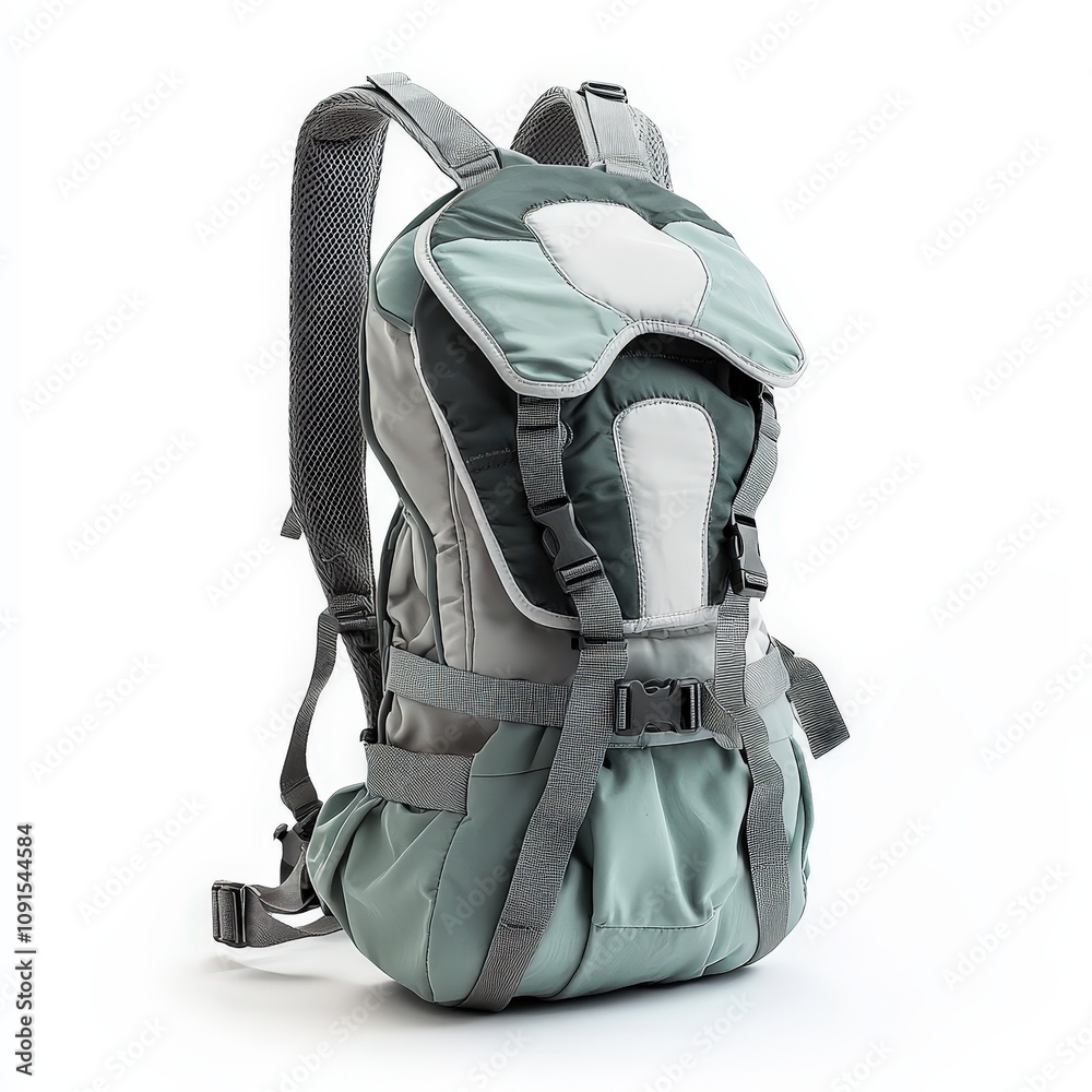 Naklejka premium Durable outdoor backpack with adjustable straps for hiking and adventure