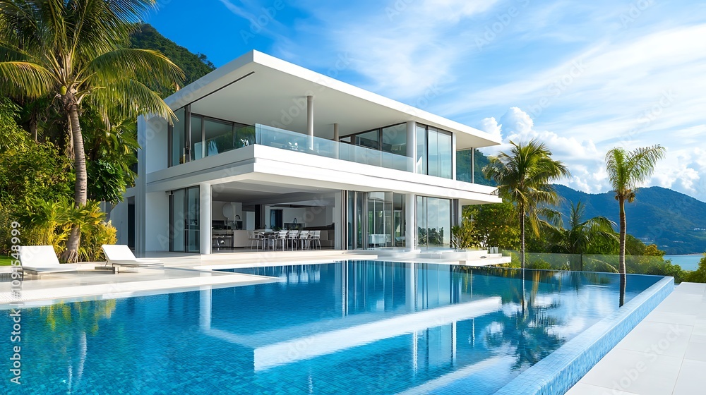 Fototapeta premium Luxurious Minimalist Interiors with Natural Elements and Modern Design