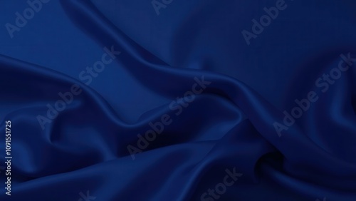 Elegant Royal Blue Silk Fabric Close-Up: Perfect for Luxury Fashion, Home Decor, and Artistic Projects