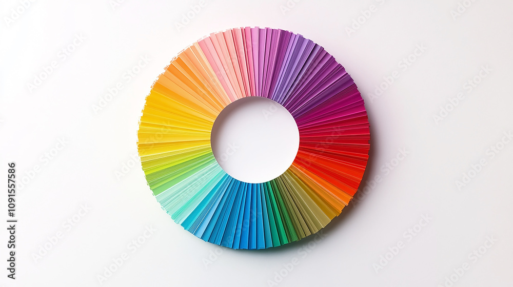 Obraz premium wide background of rainbow color wheel with different color gradient shades 