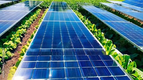 Solar Panels Integrated with Sustainable Agriculture

 photo