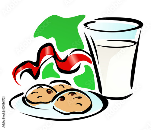 Milk and cookies for Santa