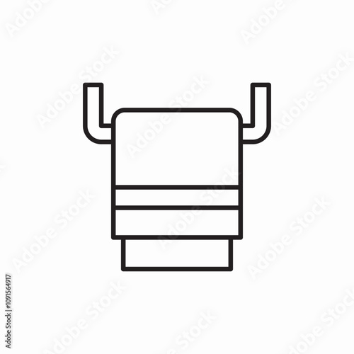 bathroom towel hanger icon sign vector
