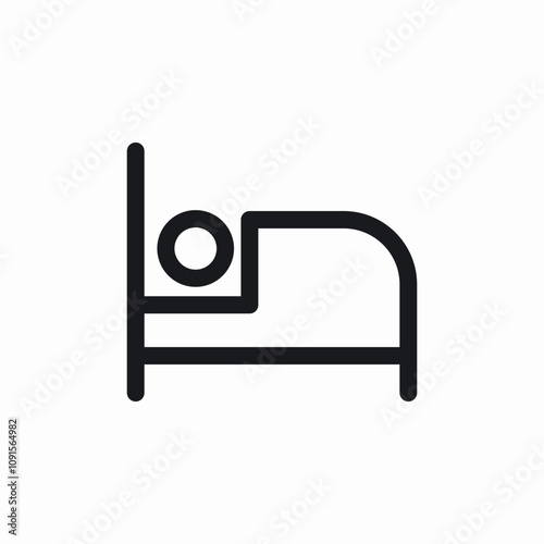 bed sleep icon sign vector
