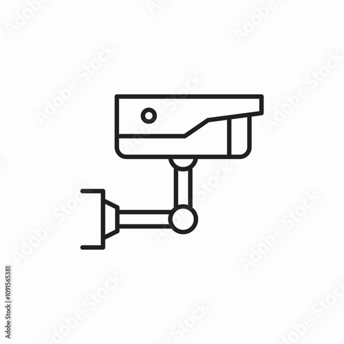 cctv camera icon sign vector