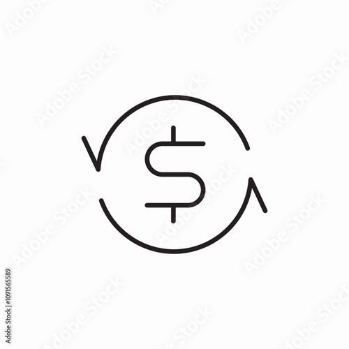 currency exchange icon sign vector