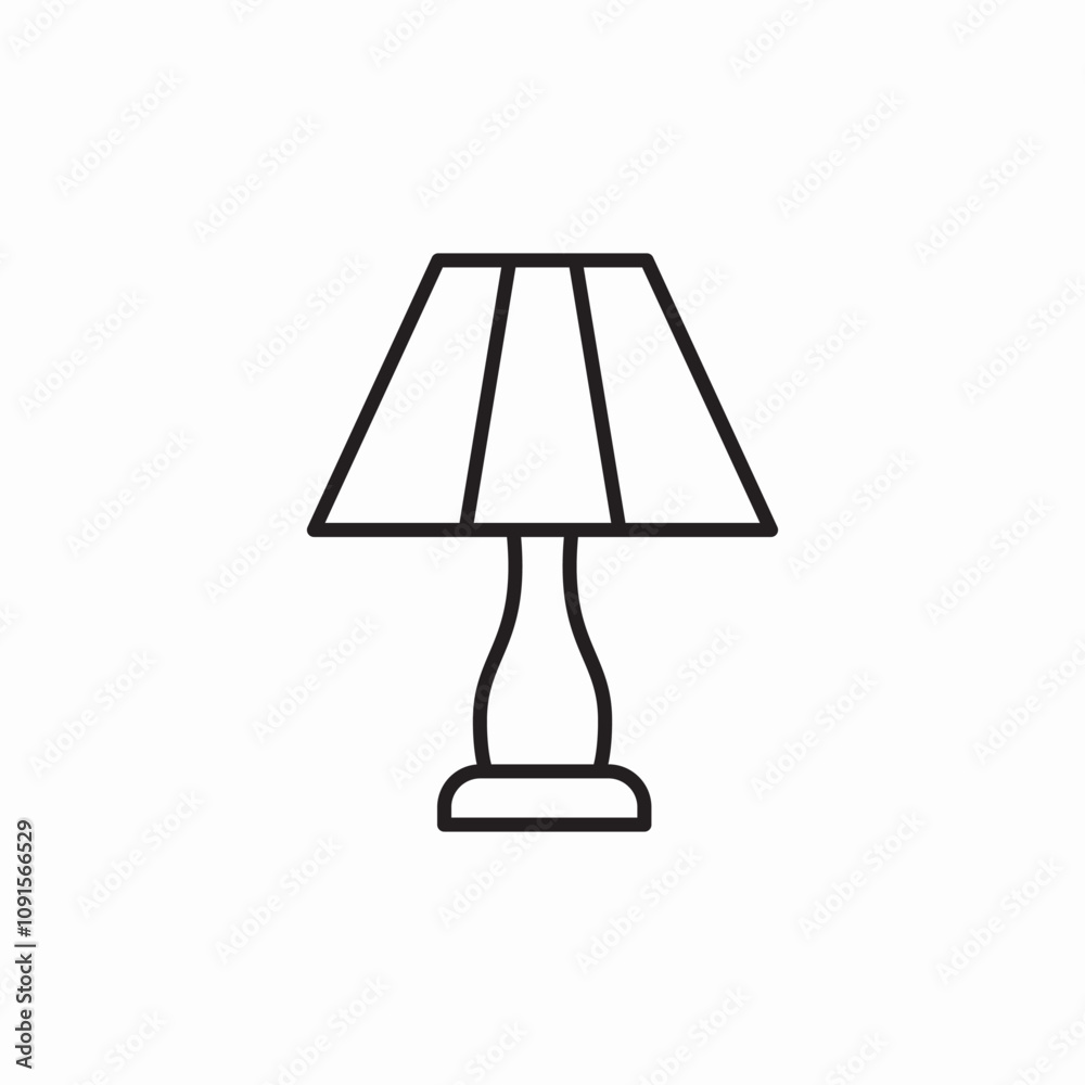nightstand lamp icon sign vector nightstand lamp icon sign vector