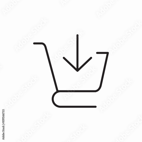shopping cart put in icon sign vector