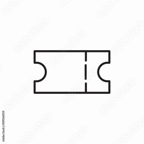 ticket cinema icon sign vector