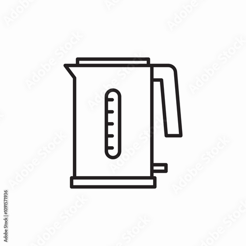 electric kettle icon sign vector