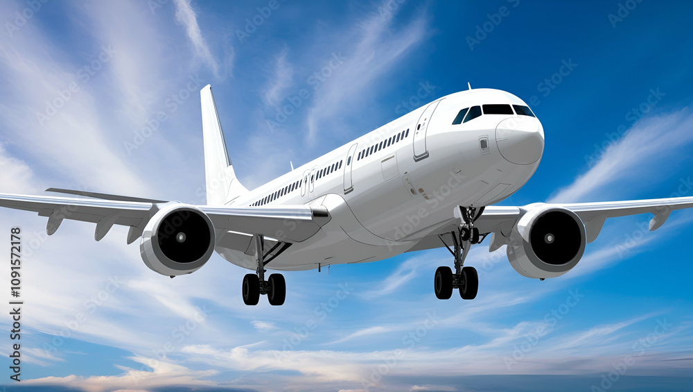 Obraz premium World Civil Aviation Day, An Airplane Flying, Generative Ai