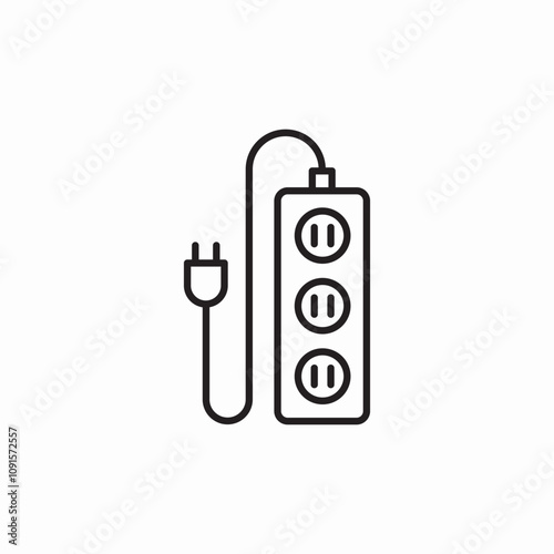 power strip icon sign vector