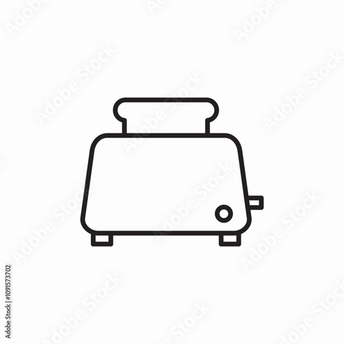 toaster bread icon sign vector