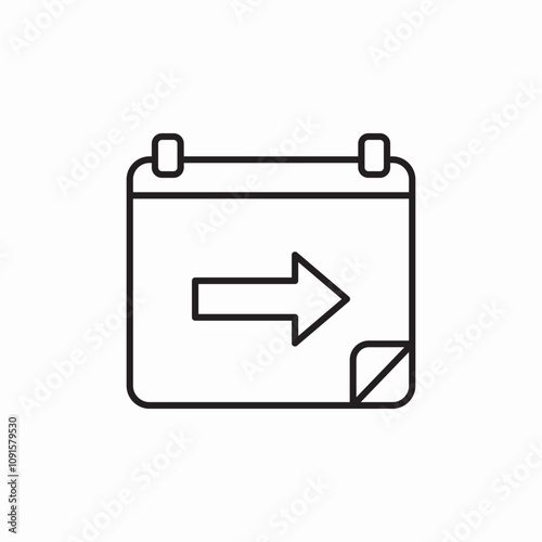 calendar export file icon sign vector