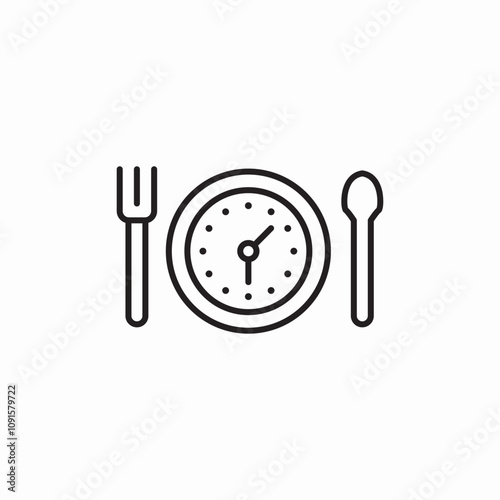 dinner time icon sign vector