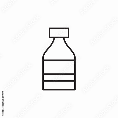 milk bottle icon sign vector