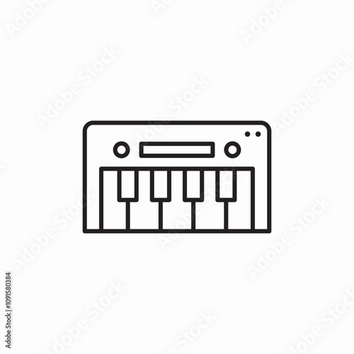 piano music icon sign vector