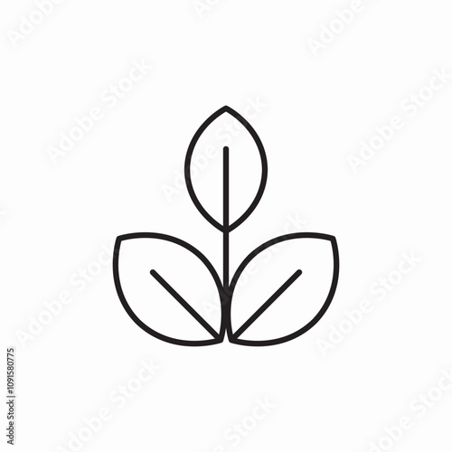 tea plant leaves icon sign vector