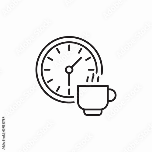 tea time icon sign vector