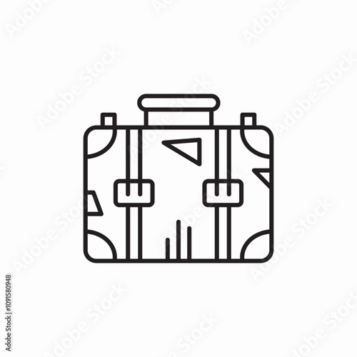 travel handbag icon sign vector