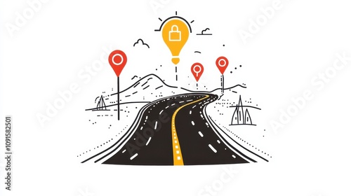 Customer Journey Optimization Road Illustration