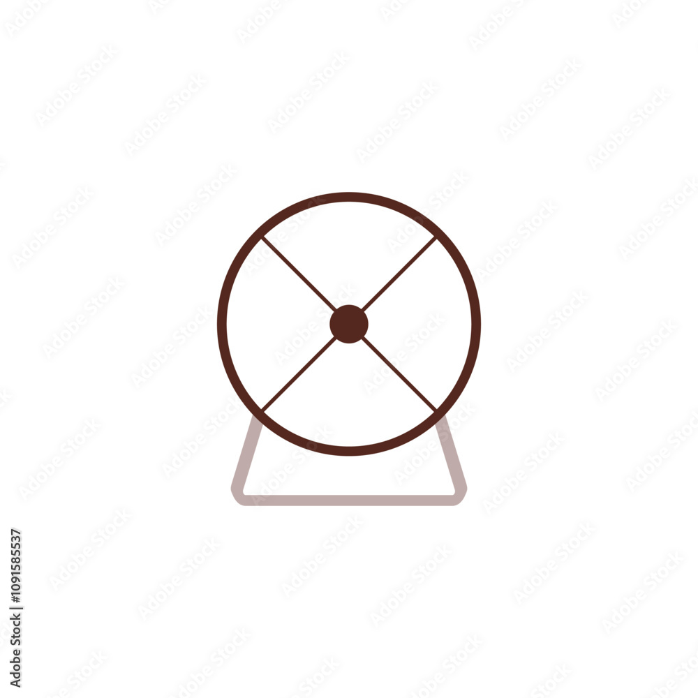 Vector illustration with a plastic hamster wheel isolated on a white background. Vector illustration with a plastic hamster wheel isolated on a white background.