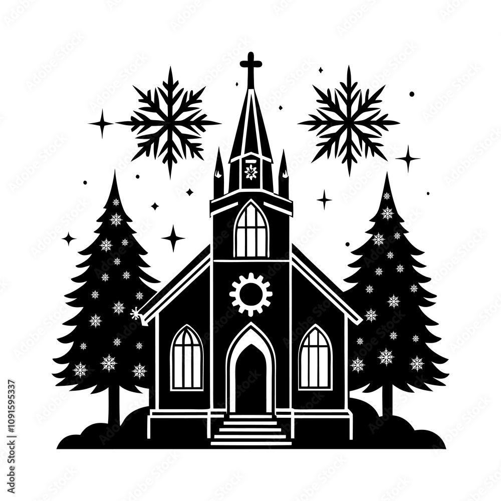 Fototapeta premium christmas church