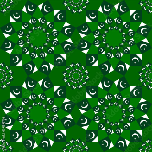 pakistan pattern. star mandala background. vector illustration