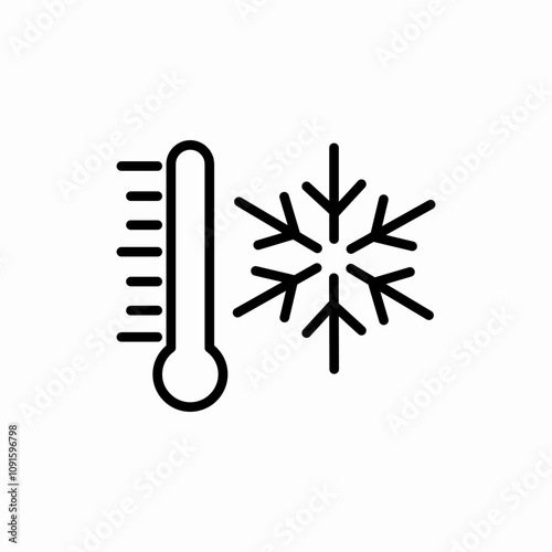 cold temperature icon sign vector