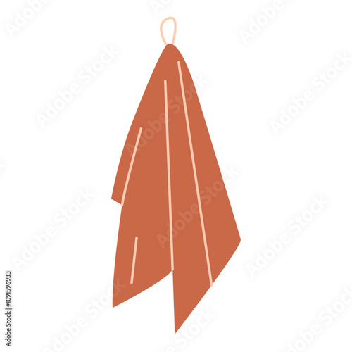 Towel for washing. Vector illustration.