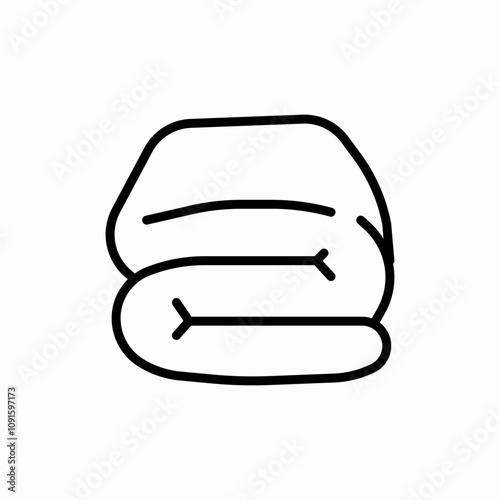 duvet quilt icon sign vector