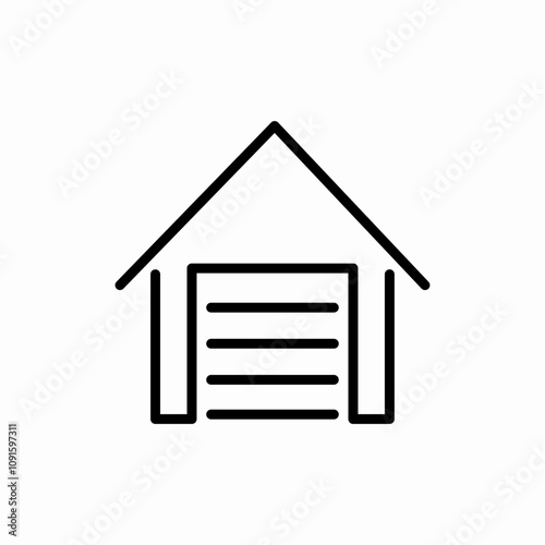 home garage icon sign vector