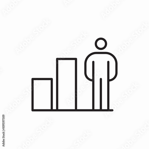 personal growth icon sign vector