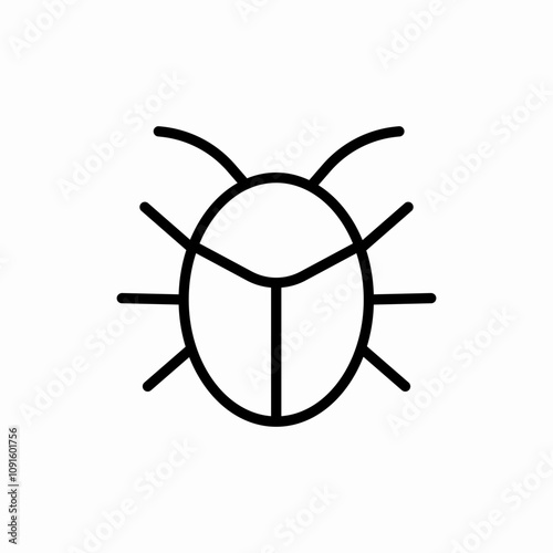 bug insect icon sign vector