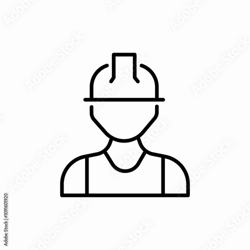 construction worker icon sign vector