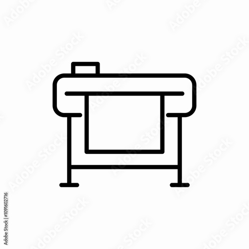plotter flat icon sign vector
