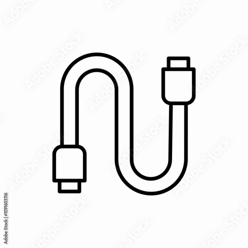 usb cable icon sign vector
